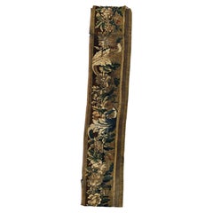 Pretty 17th century French Aubusson border fragment tapestry