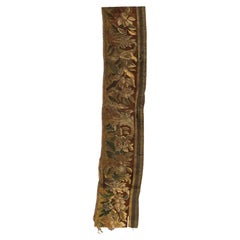 Pretty 19th century French Aubusson border fragment tapestry