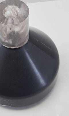 Marble and Crystal Vase by Gilles Caffier