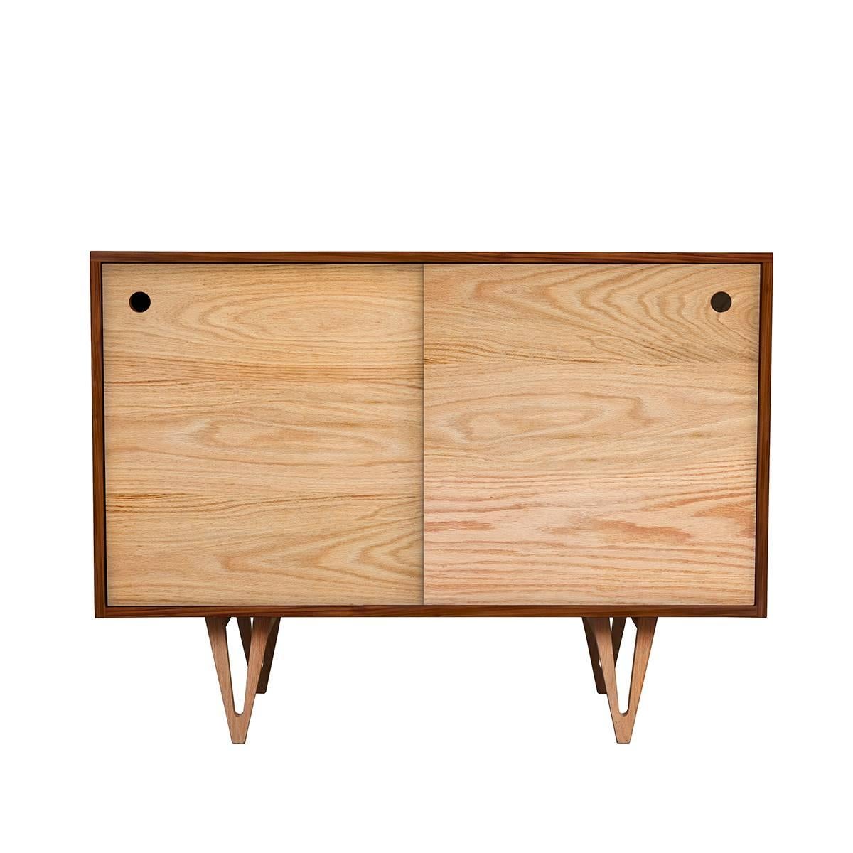 Harrison Mid-Century Modern Styled Dresser Handcrafted from Solid Ash and Walnut For Sale