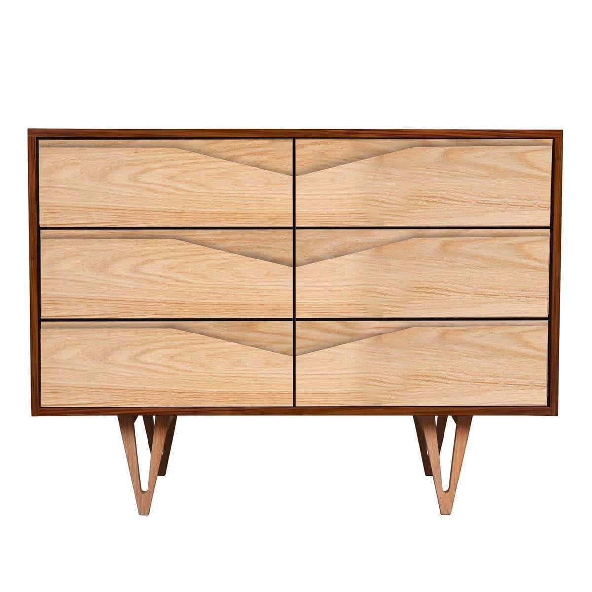 Harrison Mid-Century Modern Styled Chest of Drawers in Solid Ash and ...