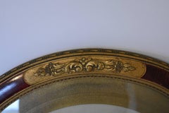 FINAL SALE Large Antique French Decorated Picture Frame in Red and Gold