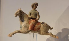 Rare joueur de polo féminine Astride un cheval de chasse peint