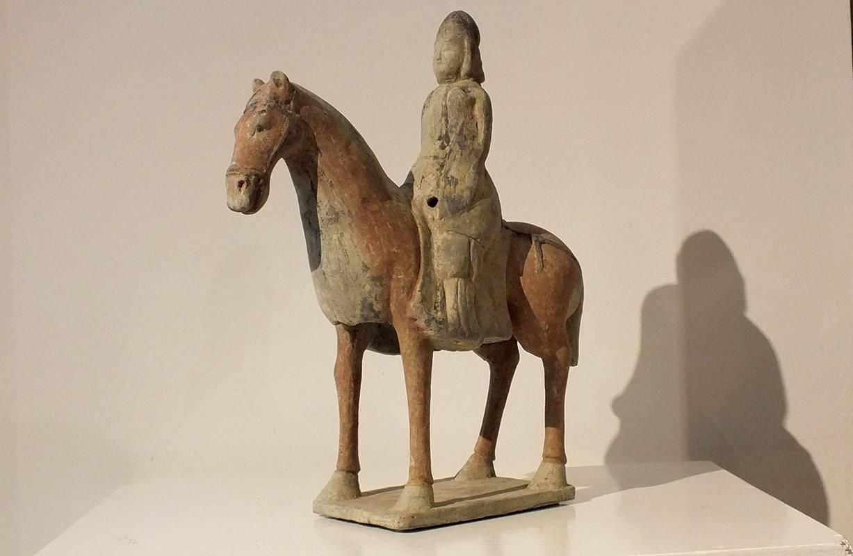 Other Painted Gray Pottery Equestrian Figure