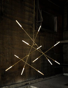 Dawn 16H Brushed Brass Chandelier by Matthew McCormick Studio
