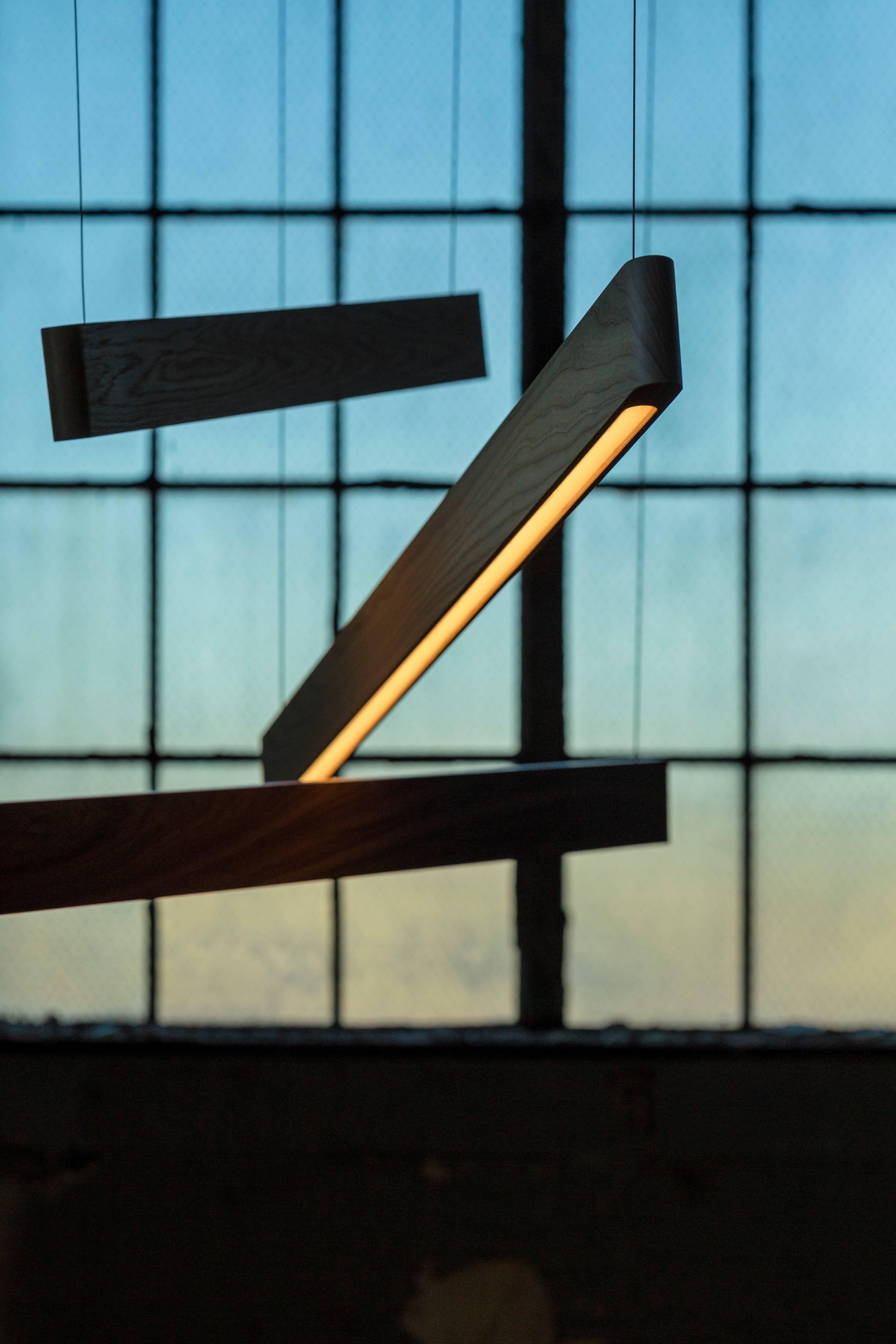 Modern Line Light 4040 White Ash (Cross) by Matthew McCormick Studio For Sale