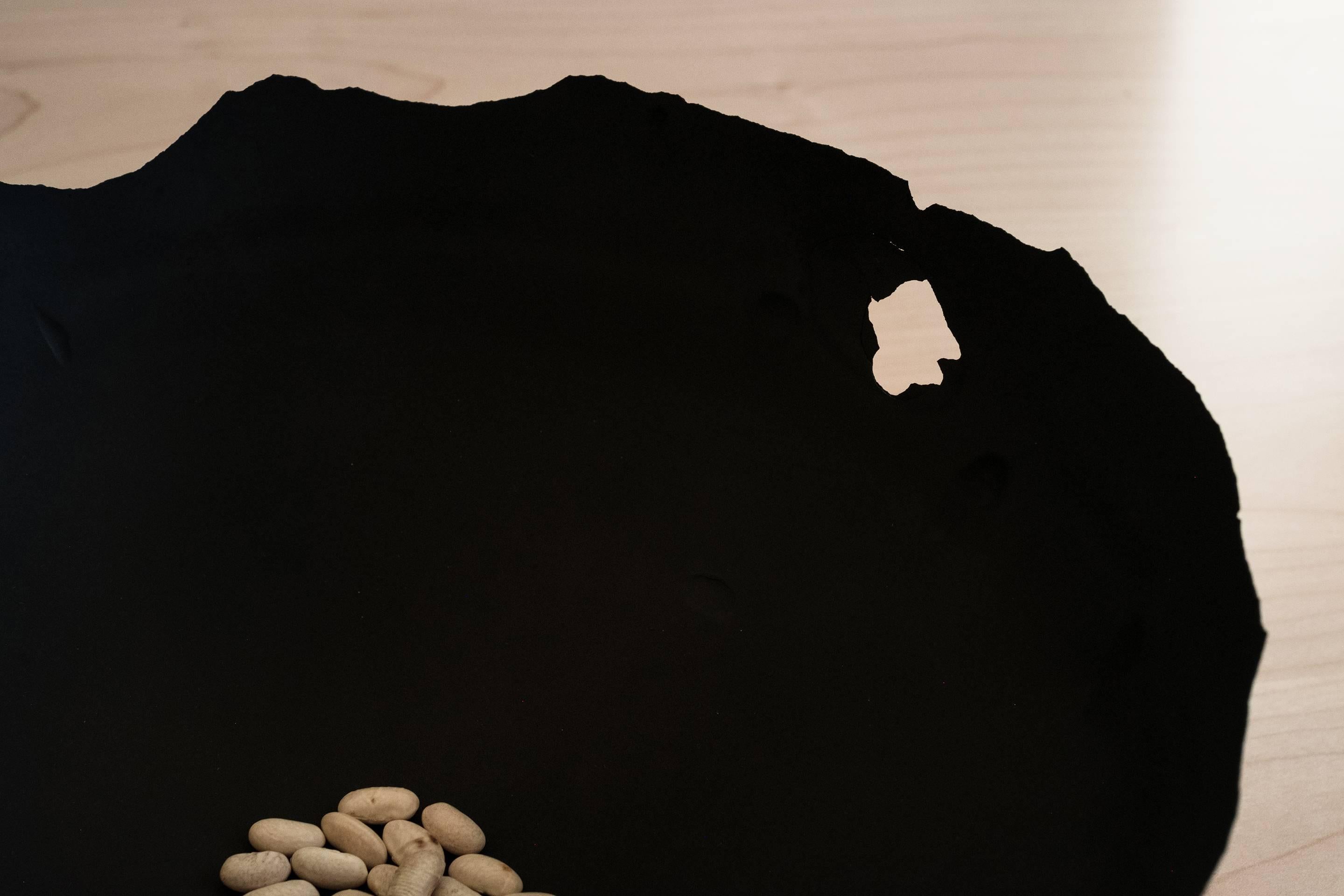 Handmade Cast Concrete Bowl in Black by Umé Studio 1