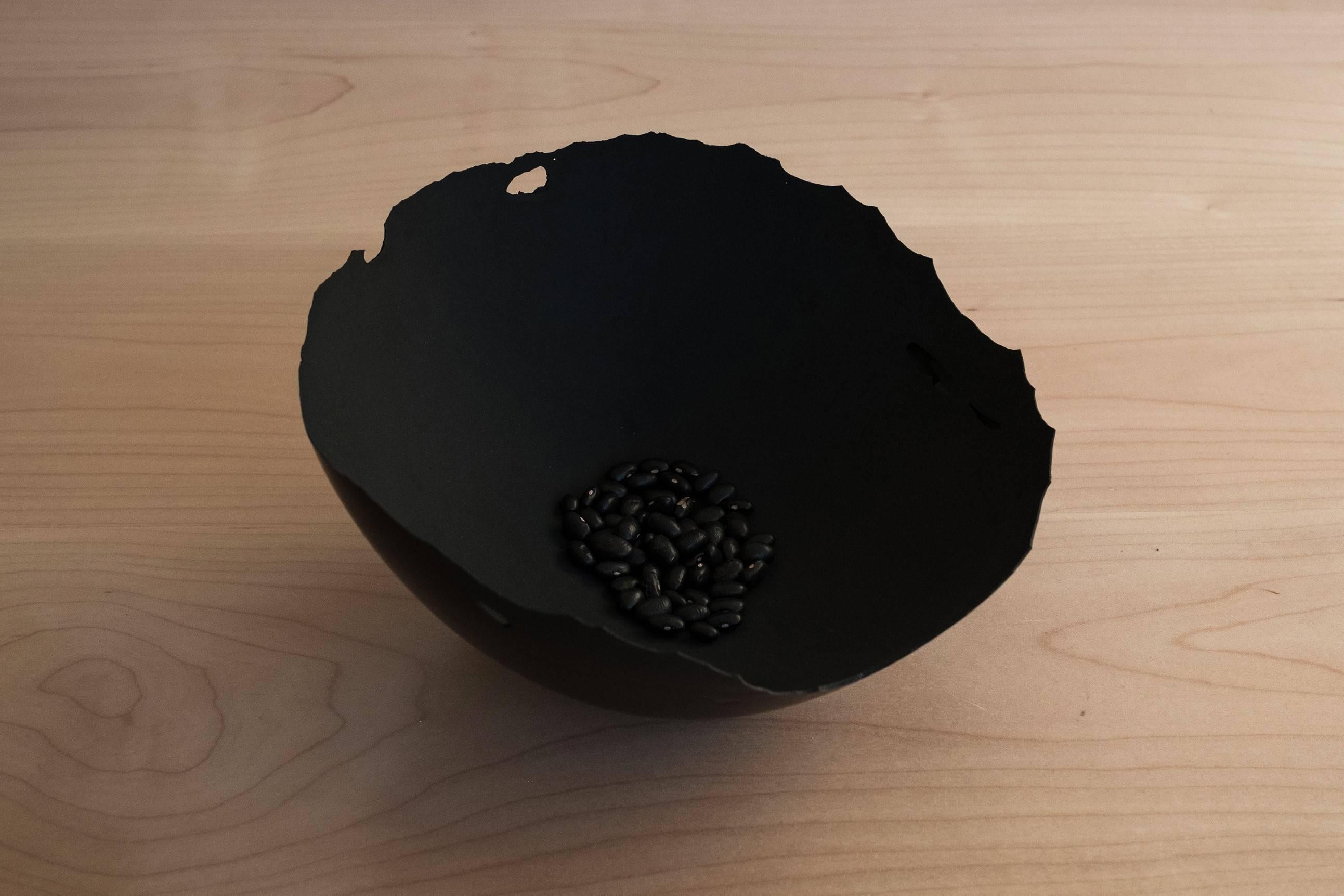 American Handmade Cast Concrete Bowl in Black by UMÉ Studio