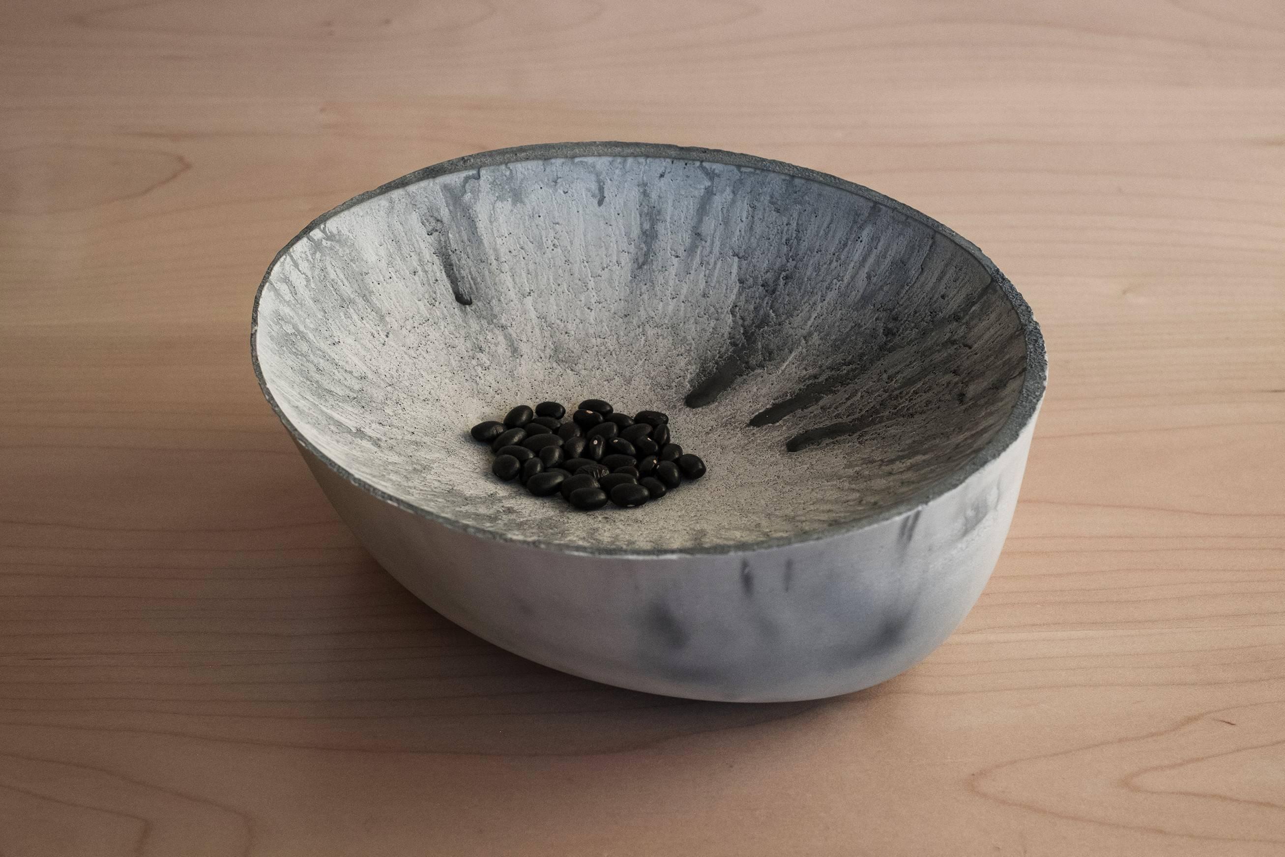 American Handmade Cast Concrete Bowl in Grey by UMÉ Studio