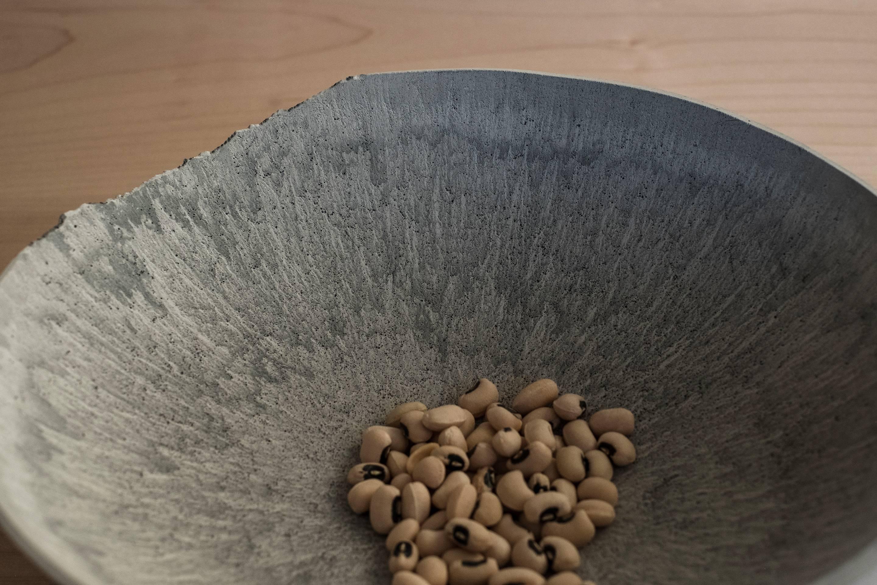 Handmade Cast Concrete Bowl in Grey by UMÉ Studio 1