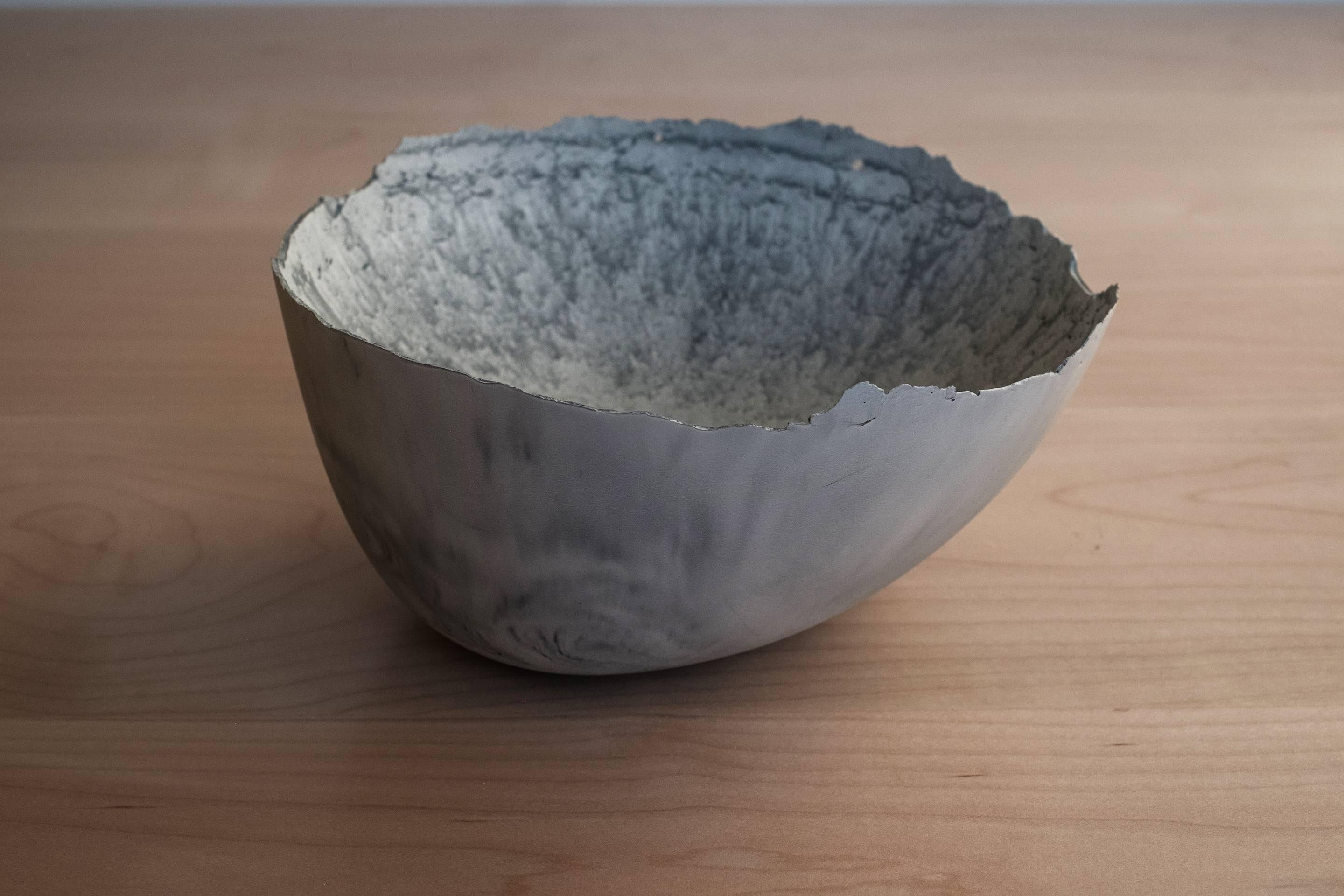 American Handmade Cast Concrete Bowl in Grey by UMÉ Studio