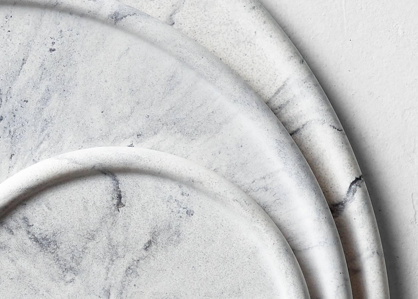Béton Bouton en béton moulé « S » en marbre fait à la main par UM Studio, lot de six en vente