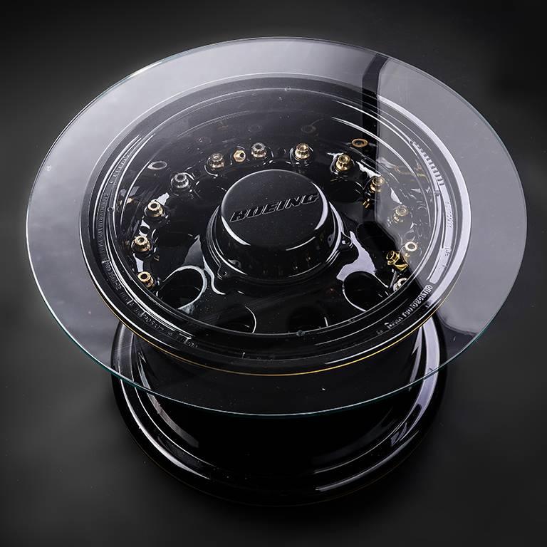 Modern Black Edition Boeing 747 Wheel Coffee Table For Sale
