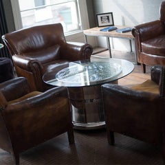 Polished Boeing 747 Wheel Coffee Table