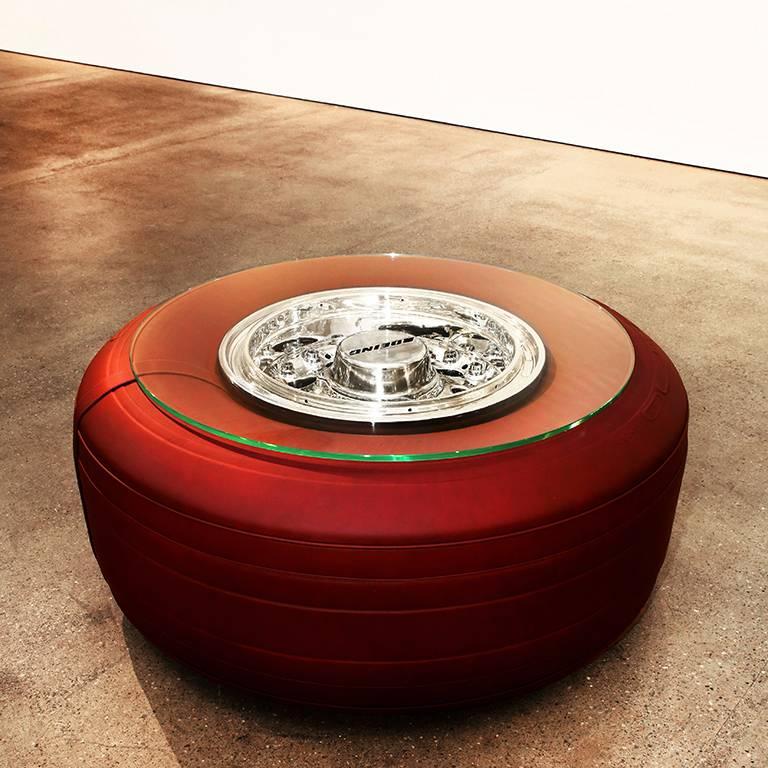 Aluminum Tyre Edition Boeing 747 Wheel Coffee Table For Sale