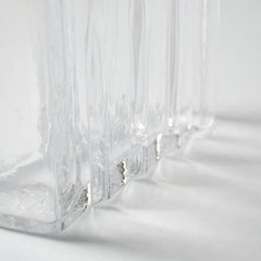 Contemporary Handblown Clear Glass Vase