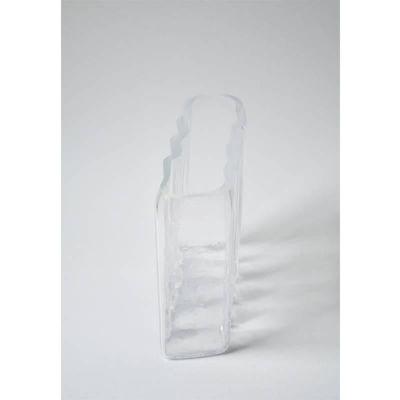 Contemporary Handblown Clear Glass Vase  In New Condition For Sale In Glasgow, GB