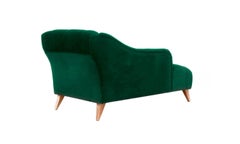 21st Century Art Deco Velvet Abbey Chaise Longue Handcrafted and Customizable