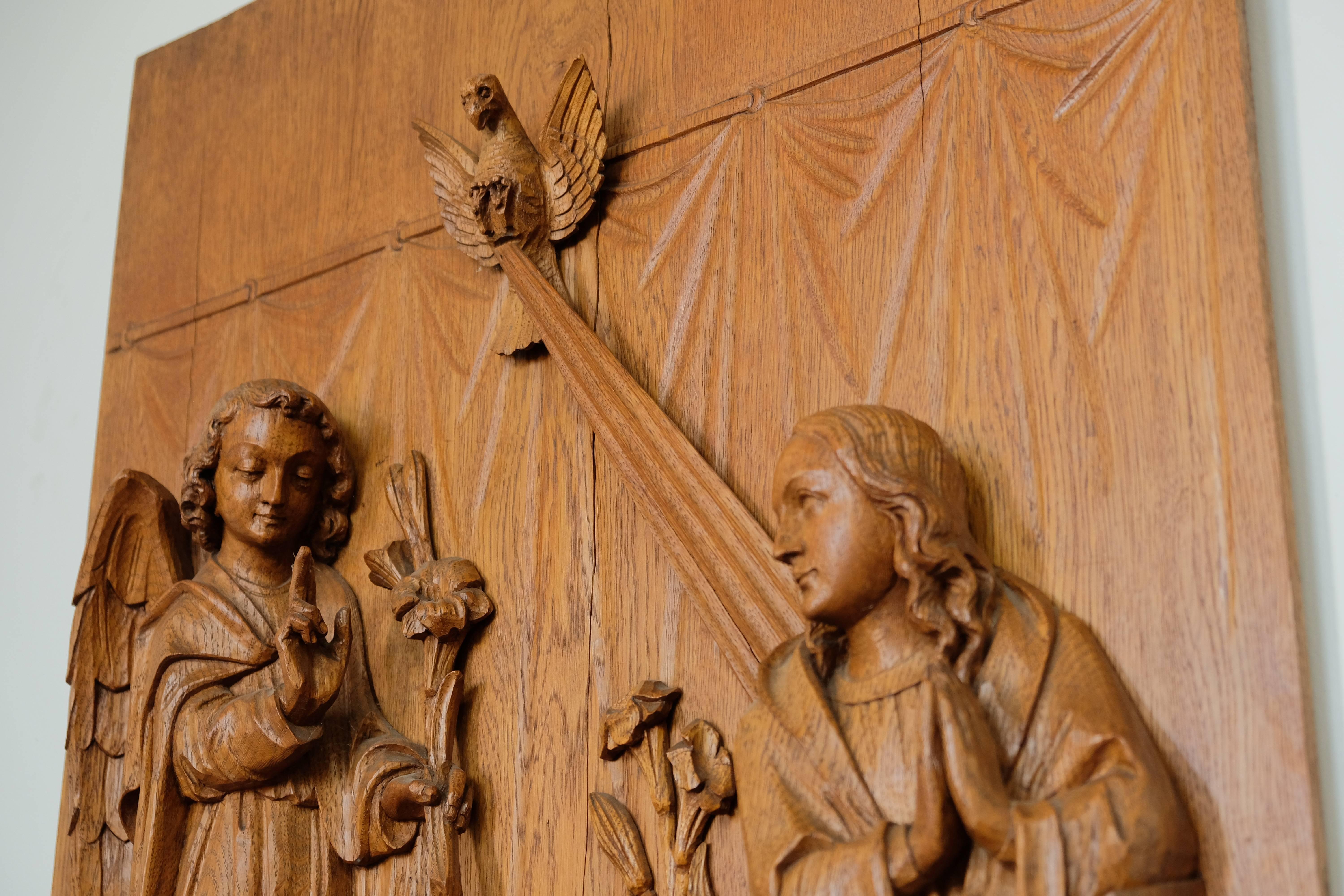 Other Religious Carving the Annunciation For Sale