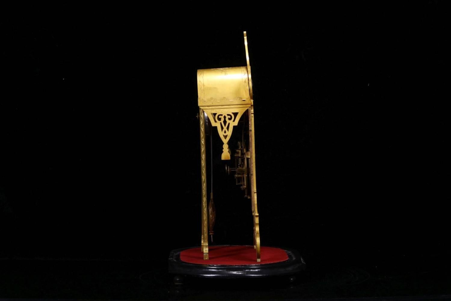 Empire Superb Perpetual Calendar Clock by Achille Brocot and Jean Baptiste Delettrez For Sale