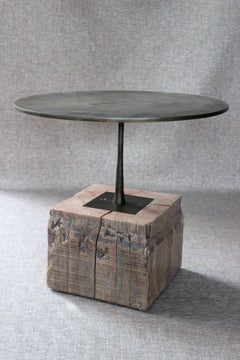 Kinoko Minimal Modern Bronzed Steel Side Table