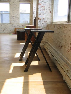 Z Stool, Minimal Modern Reclaimed Wood Stool
