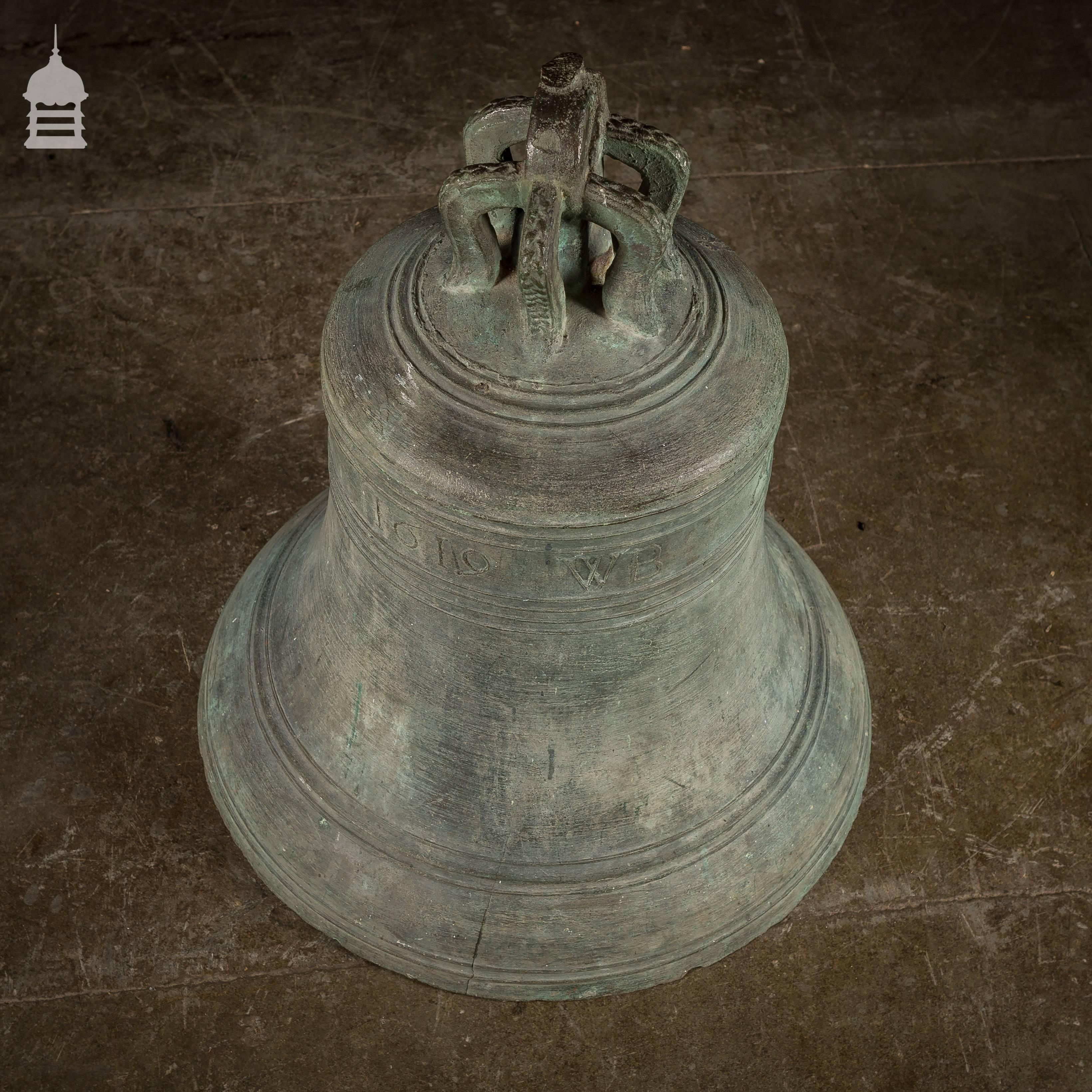 17th Century Bronze William Brend Bell, Dated 1619 For Sale 2