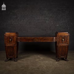 Regency Flame Mahogany Pedestal Sideboard with Lions Paw Feet