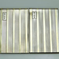 20th Century Gold and Silver Check Cases by Cartier, 1917