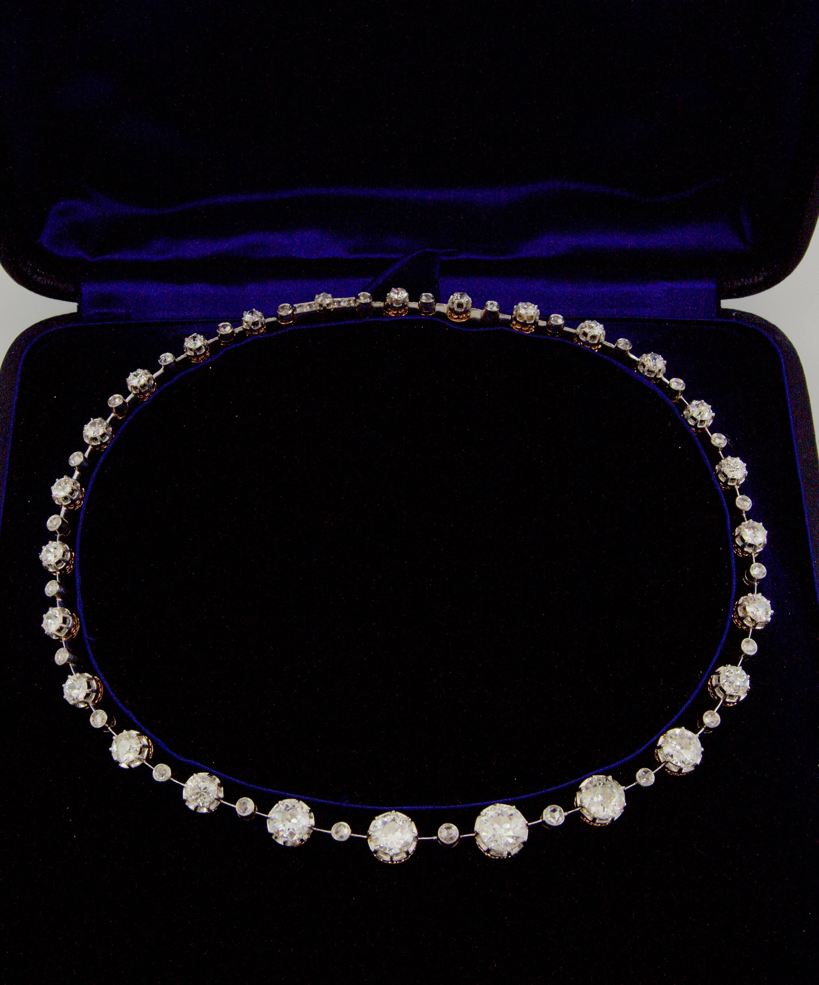 Art Nouveau Antique Diamond Necklace by Mellerio Dits Meller For Sale