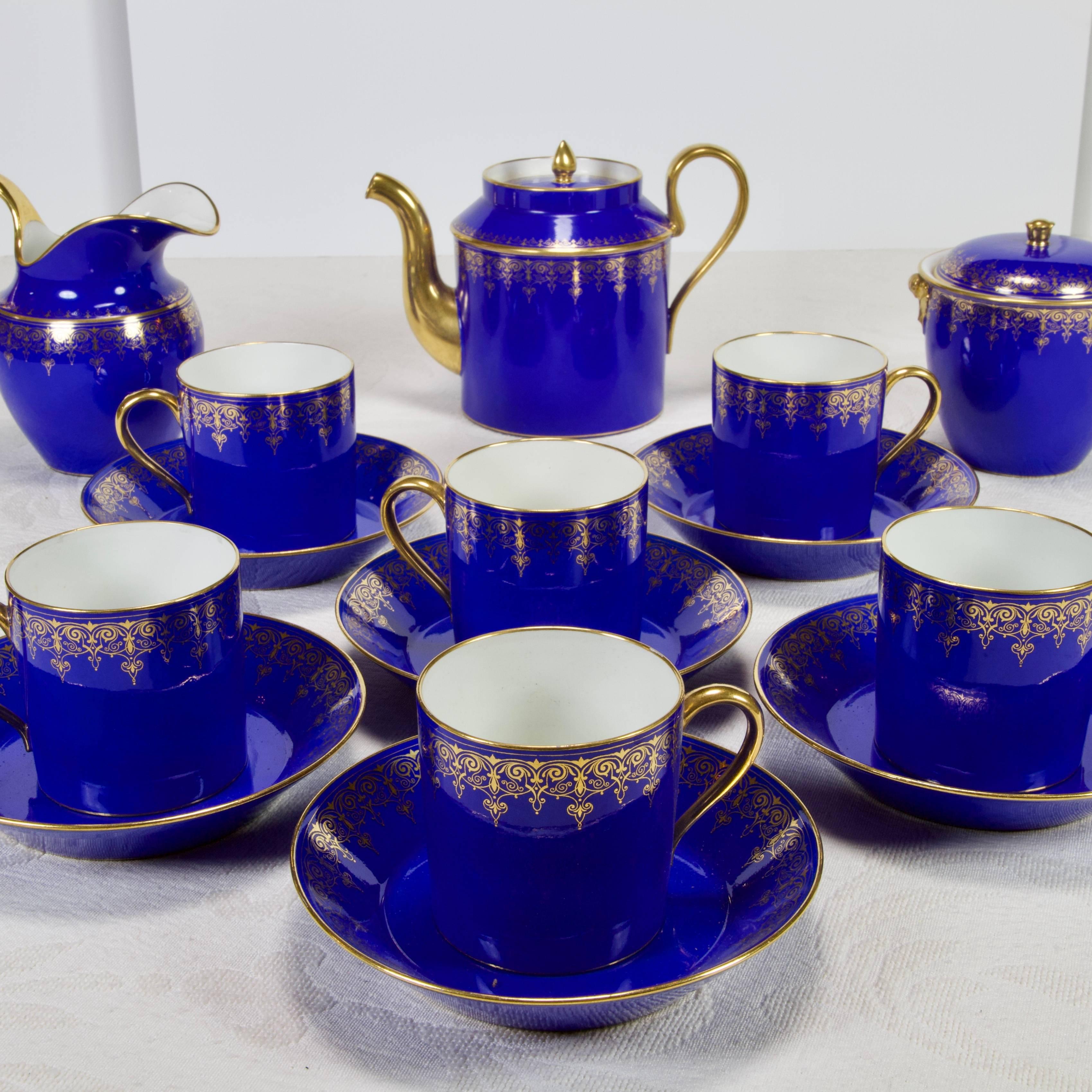 Napoleon III 19th Century Imperial Porcelain Coffee Set For Sale
