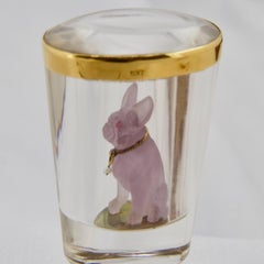 Antique 20th Century Rock Crystal French Bouledogue Seal