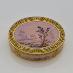 18th Century Enamel and Gold Box by Le Bastier, Paris, 1778