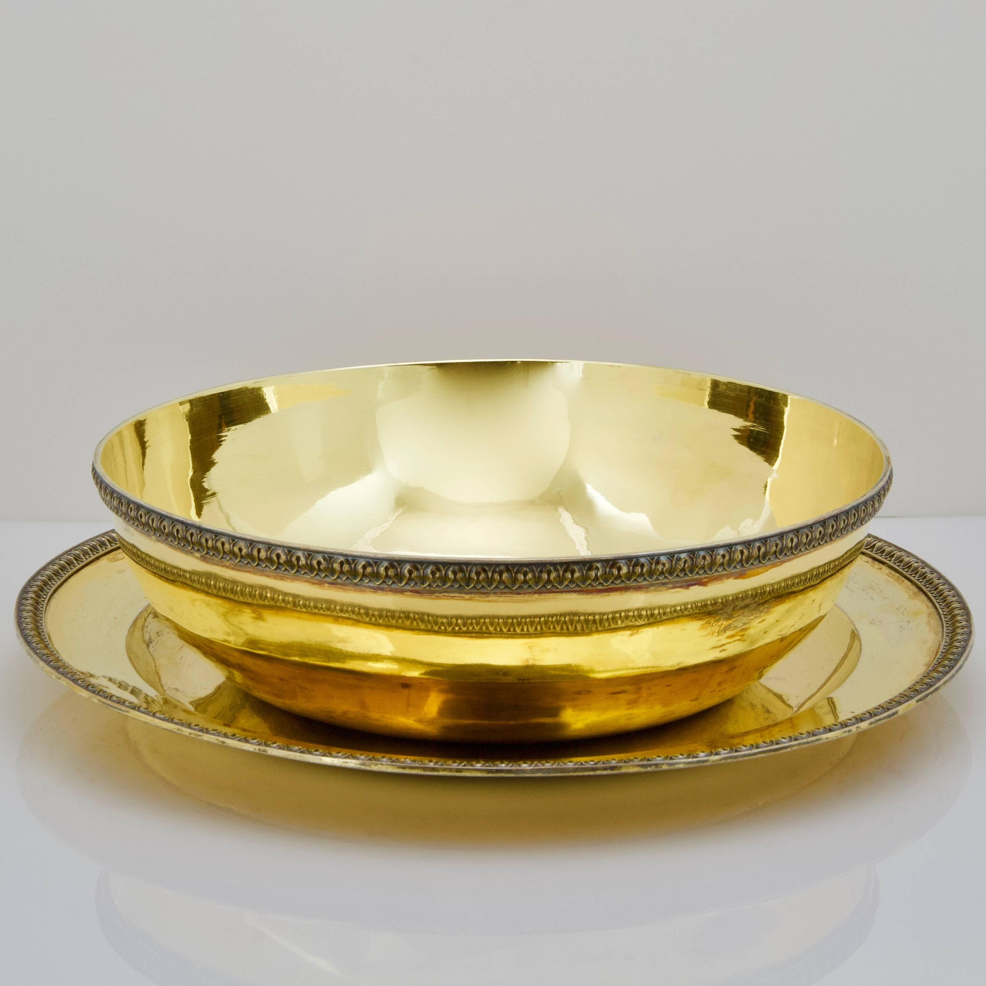 Other 18th Century Silver Gilted Meat Dish and Cover St Petersburg, 1791 For Sale