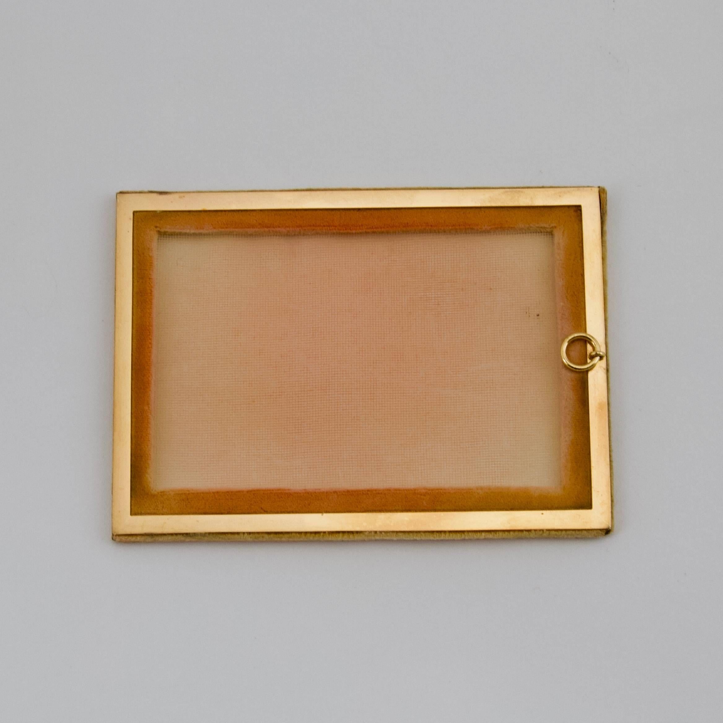 Gold Art Deco Van Cleef & Arpels Powder Box For Sale