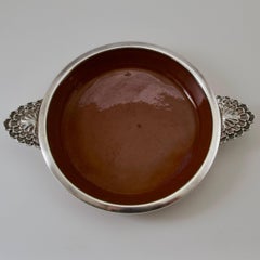 Early 20th Century Sterling and Terracota Plate