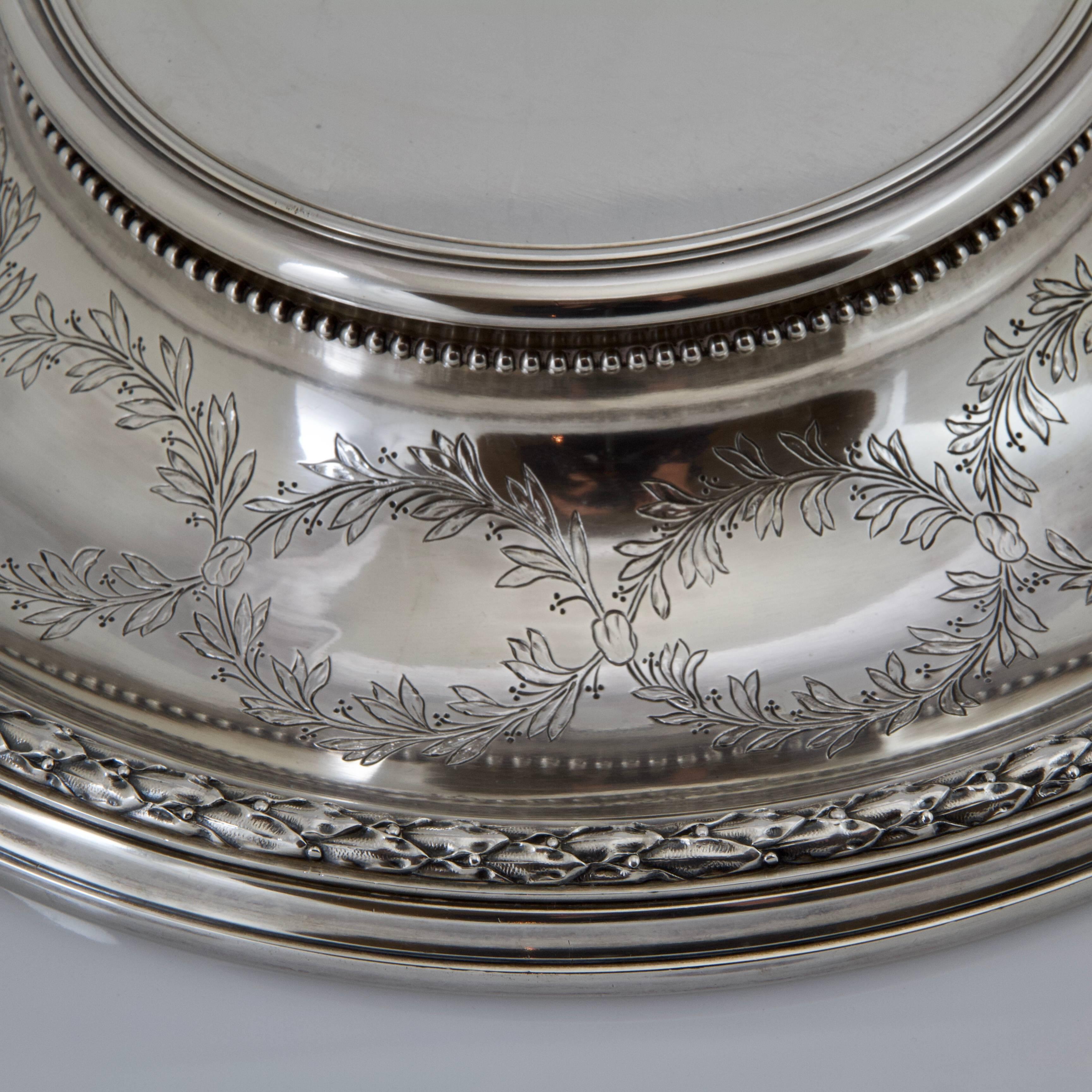 Antique Silver Pot à Oille and Cover with Matching Stand by Risler & Carré Paris For Sale 2