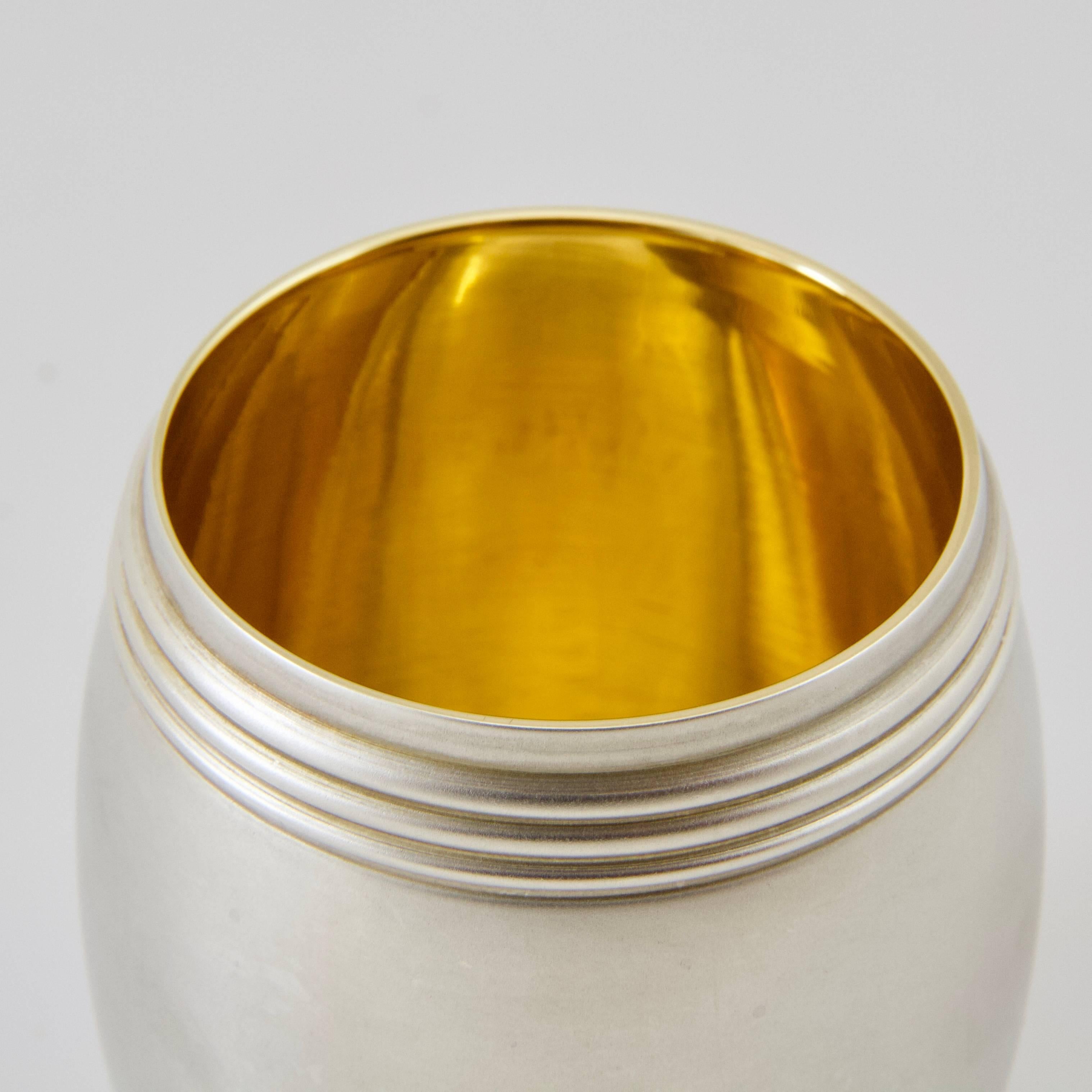 Portuguese Modern Sterling Silver Bourbon Cup For Sale