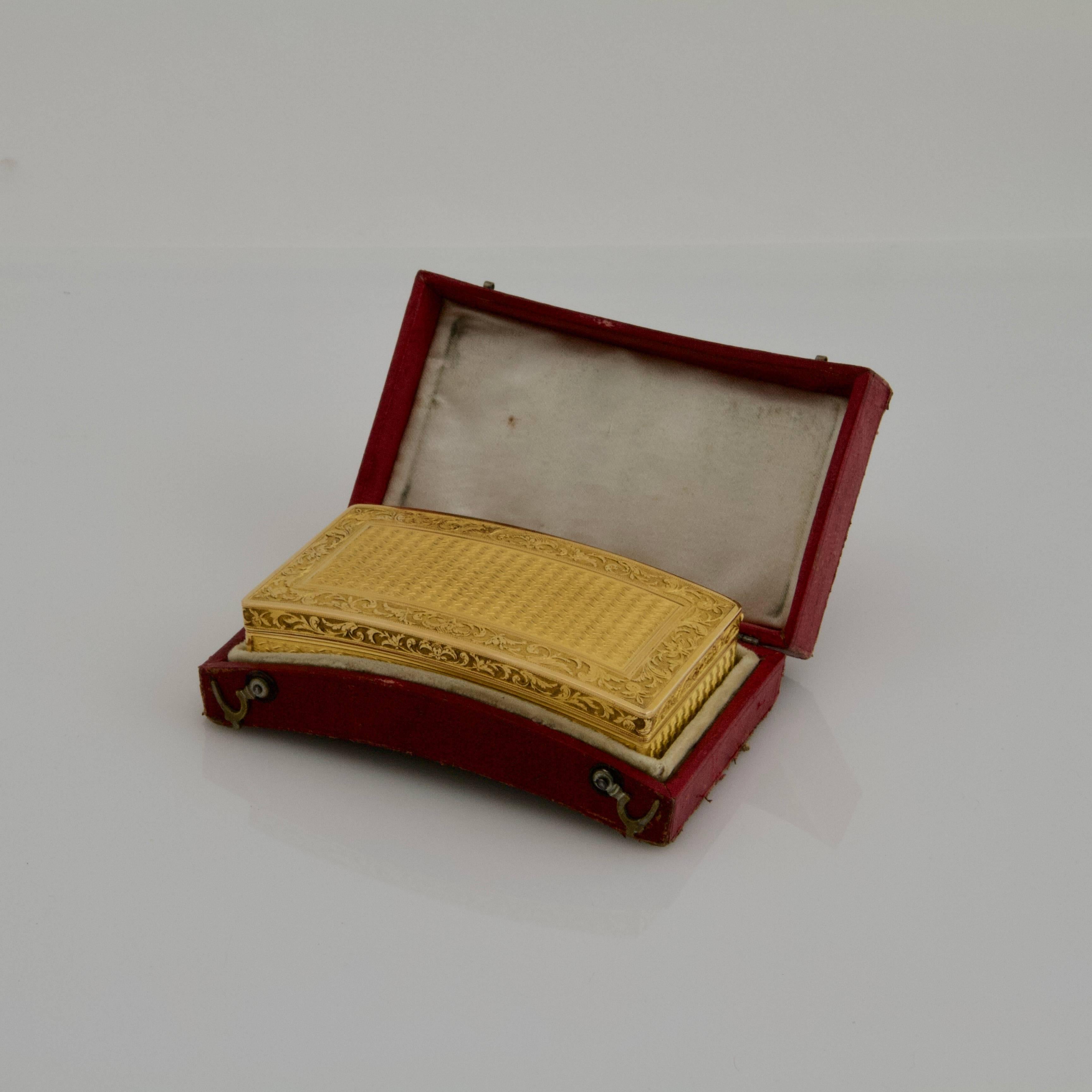 Empire Antique Gold Snuffbox by Adrien-Maximilien Vachette, Paris, 1795-1797