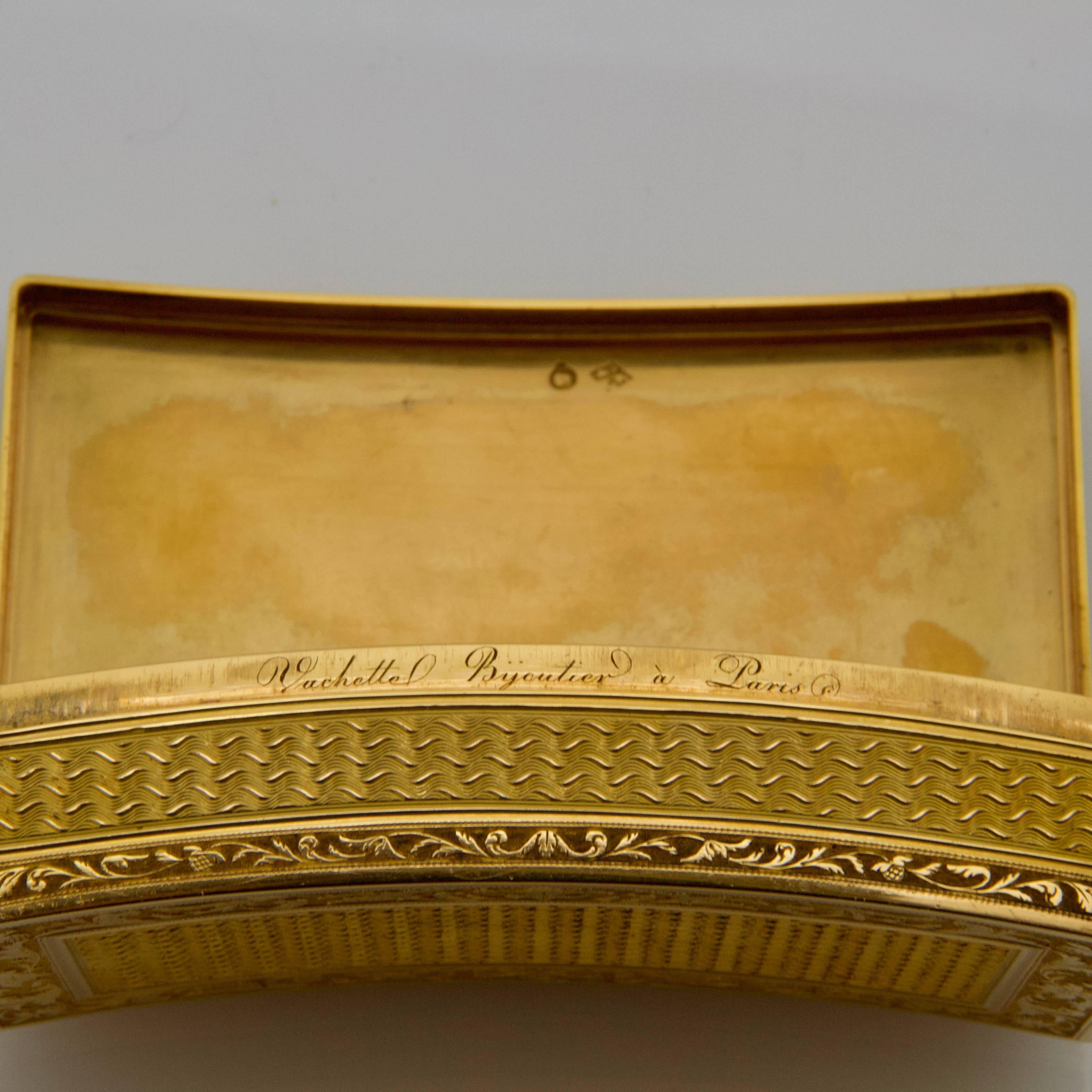 Antique Gold Snuffbox by Adrien-Maximilien Vachette, Paris, 1795-1797 1