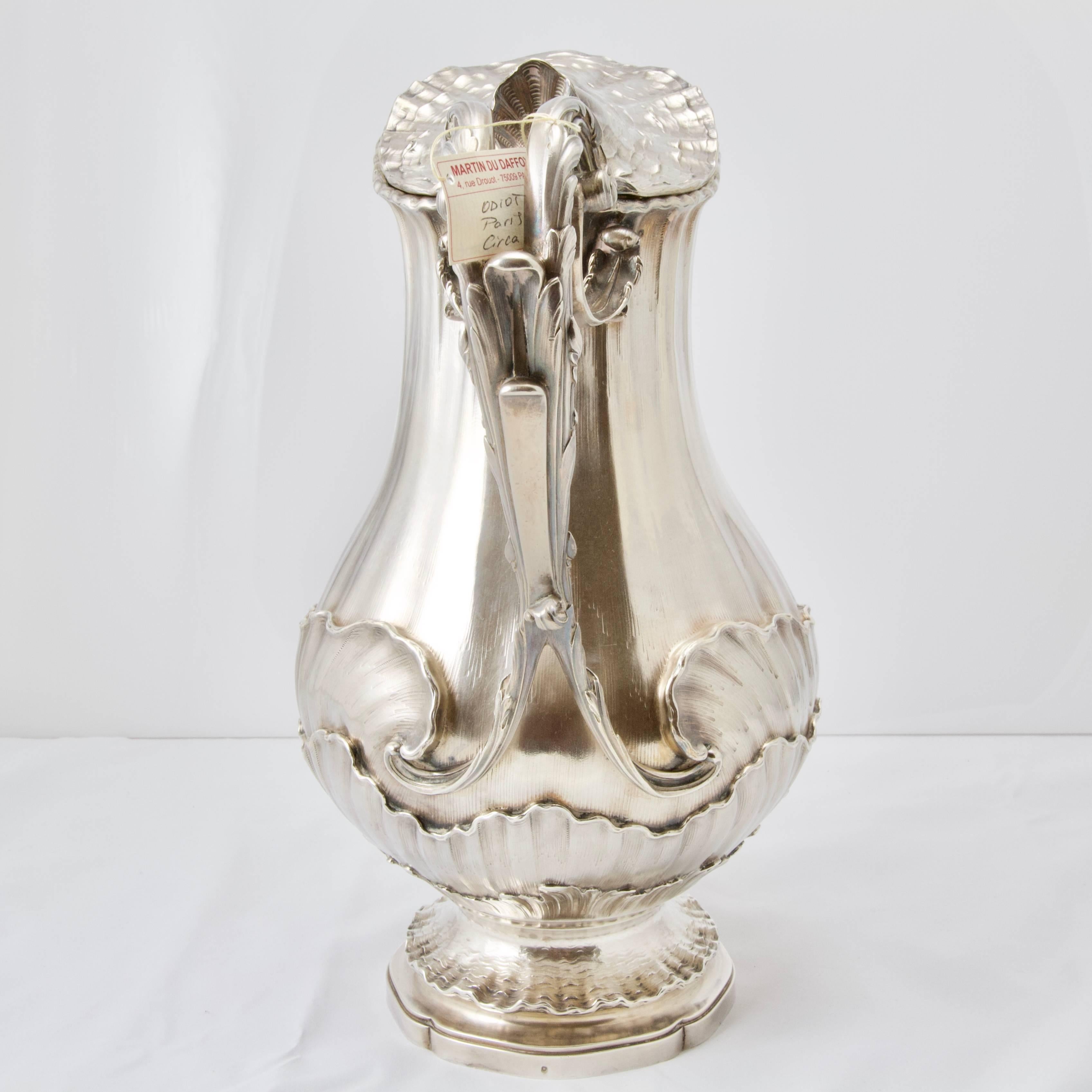 Louis XV Antique Early 20th Century Ewer and Its Basin by Odiot Paris For Sale