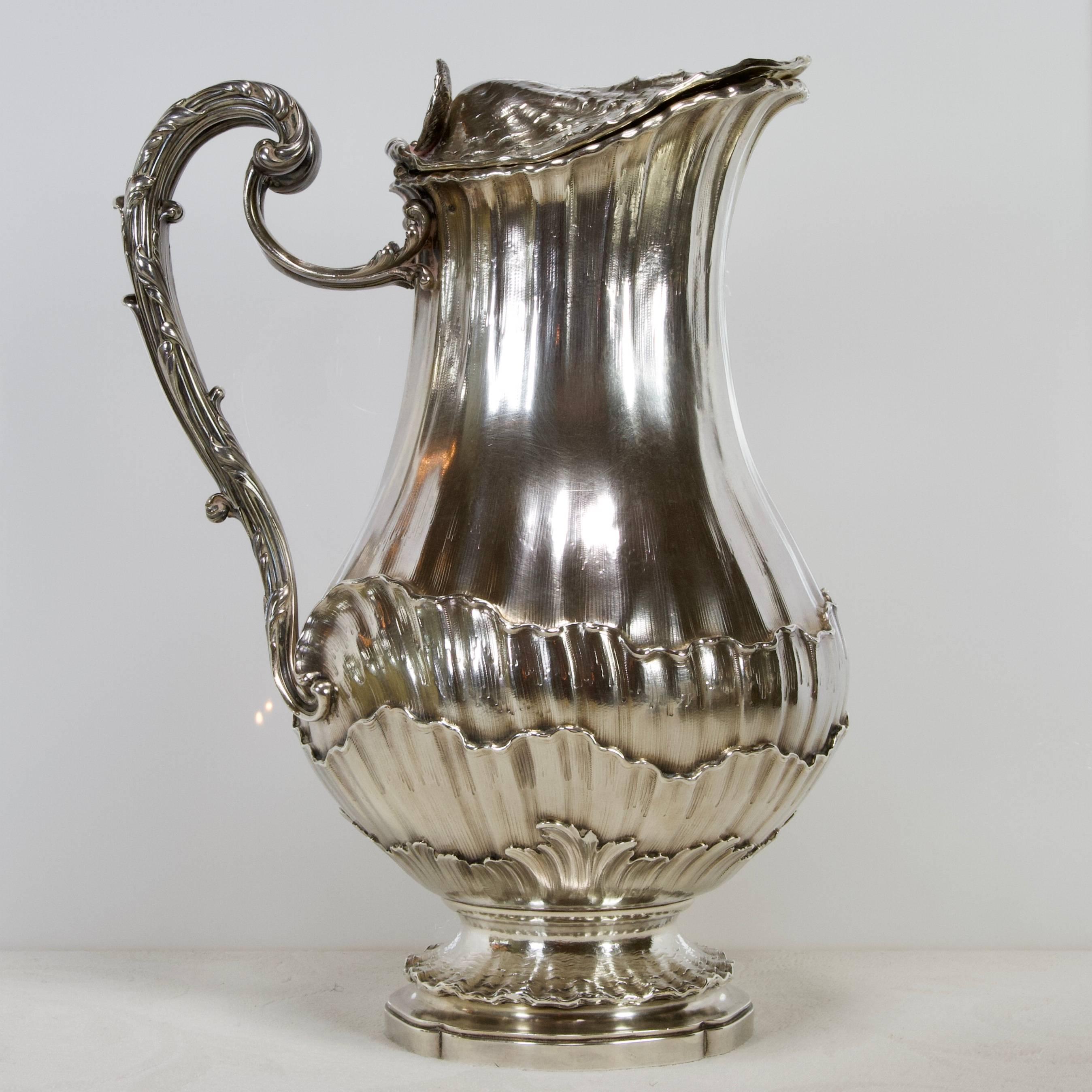 Antique Early 20th Century Ewer and Its Basin by Odiot Paris For Sale 5