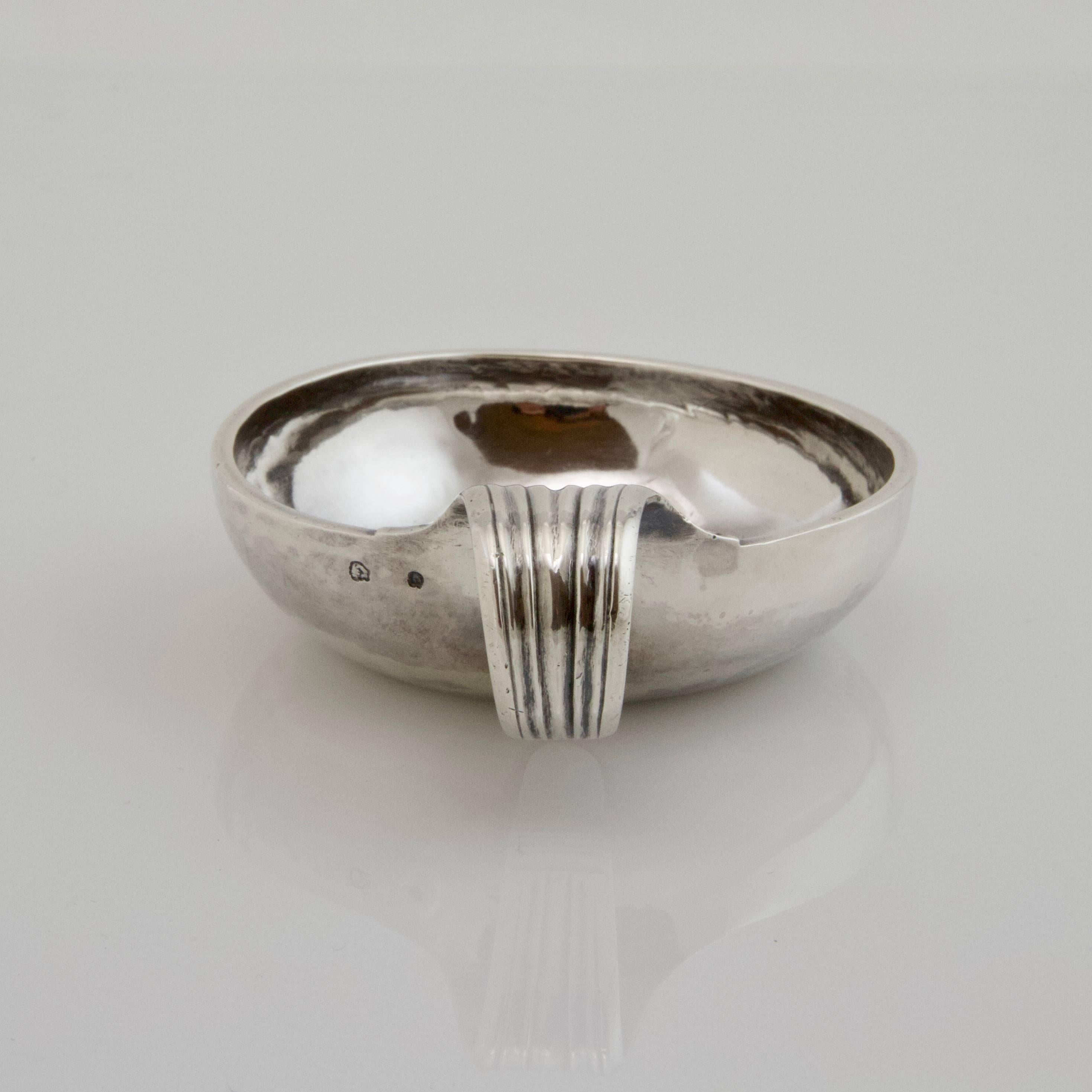 Louis XV Antique Sterling Silver French Tastevin by Hanappier Orléans, 1768 For Sale