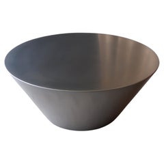 Contemporary Brushed Stainless Steel Cone Coffee Table in the Post-Modern Style