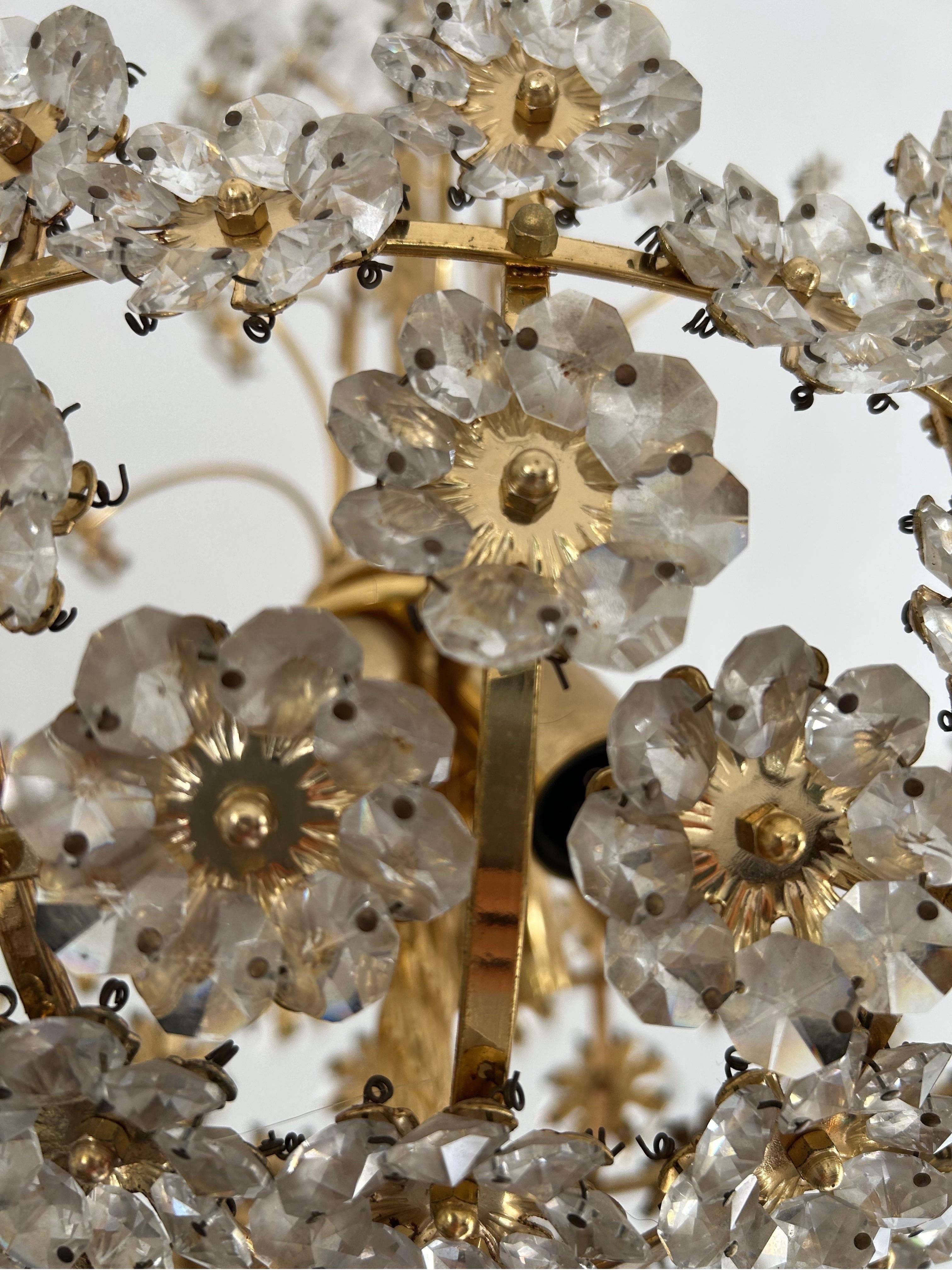Murano Glass Sparkling Floreal Murano Chandelier, 1980's For Sale