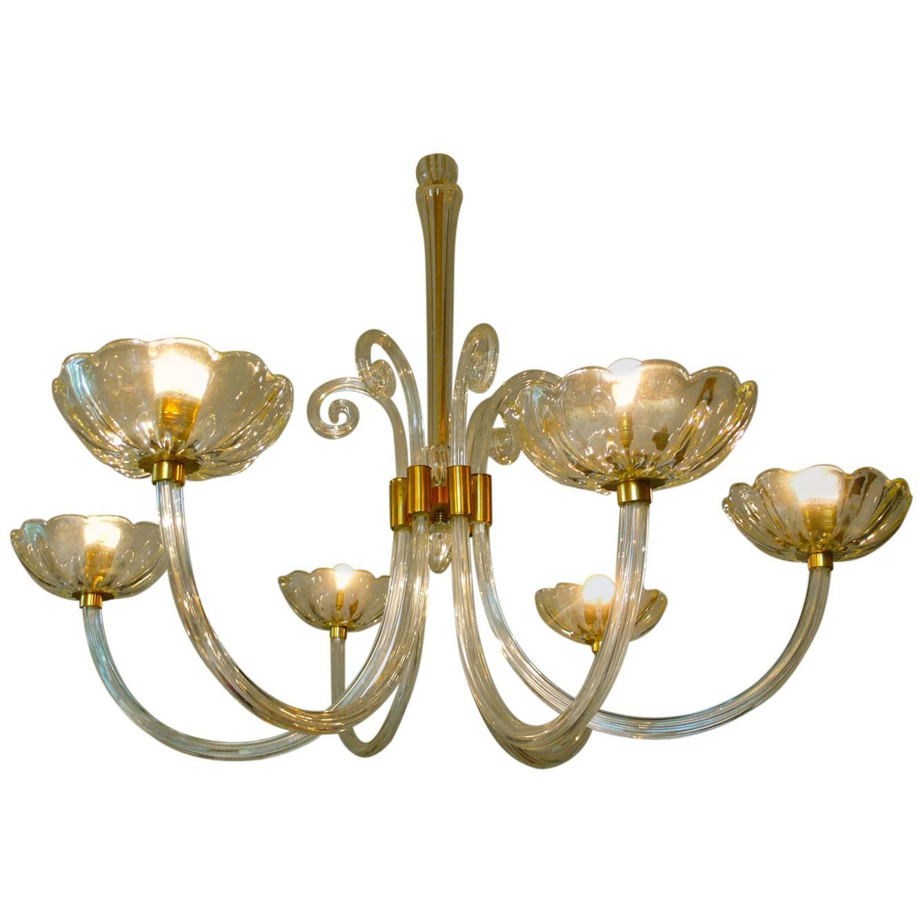 Amazing and elegant handblown Murano chandelier by Ercole Barovier, circa 1940.
Measure: Diameter cm 120
Height cm 215
From Private collection.