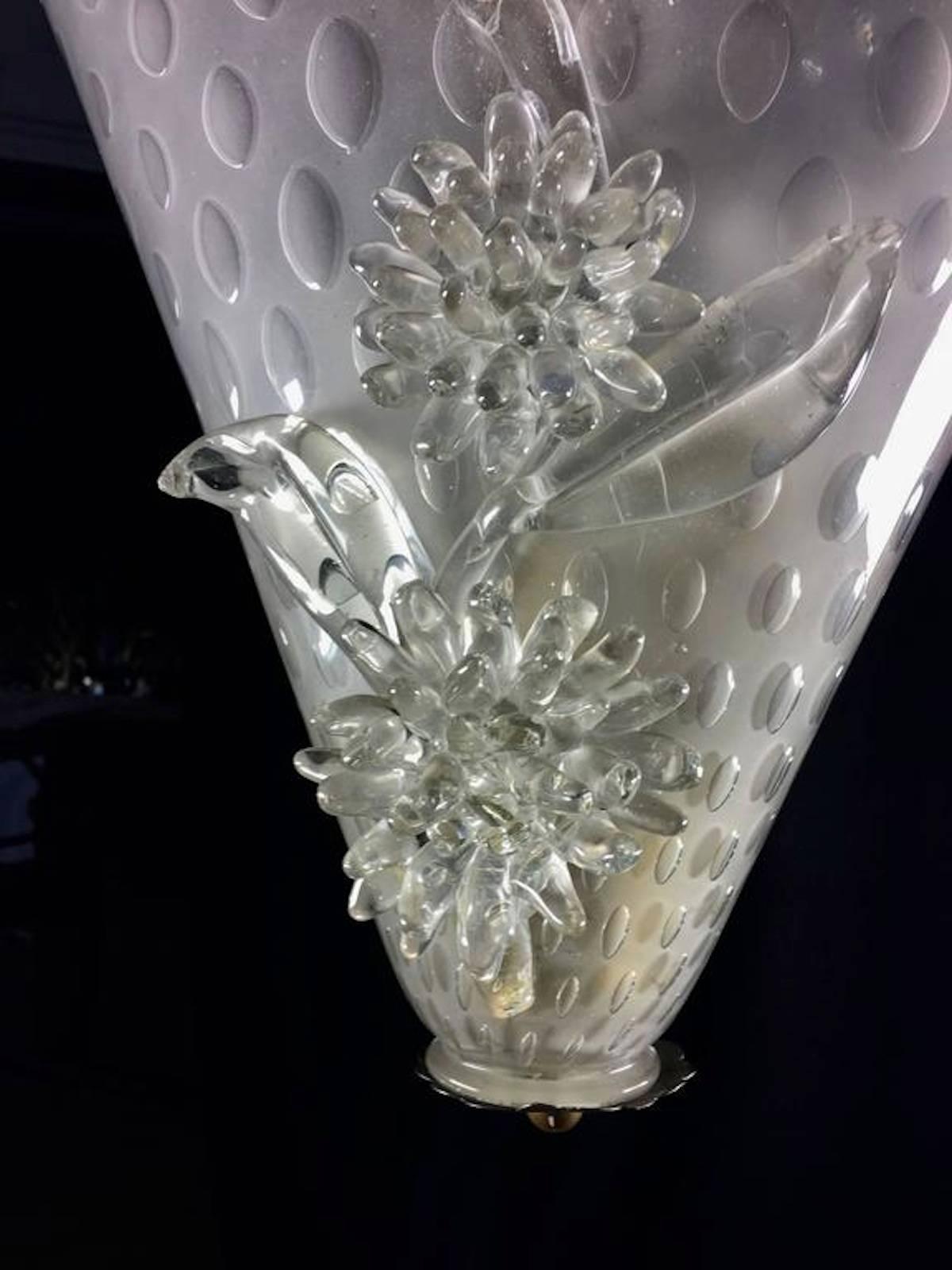 Extraordinaria araña italiana de Archimede Seguso, Murano, años 40 en venta 3