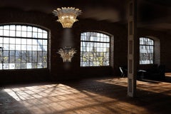 Original Palmette Chandelier by Barovier & Toso, Murano, 1960