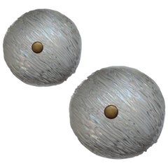 Pair of Venini Ceiling Lights Attributed to Carlo Scarpa for Venini, 1940s