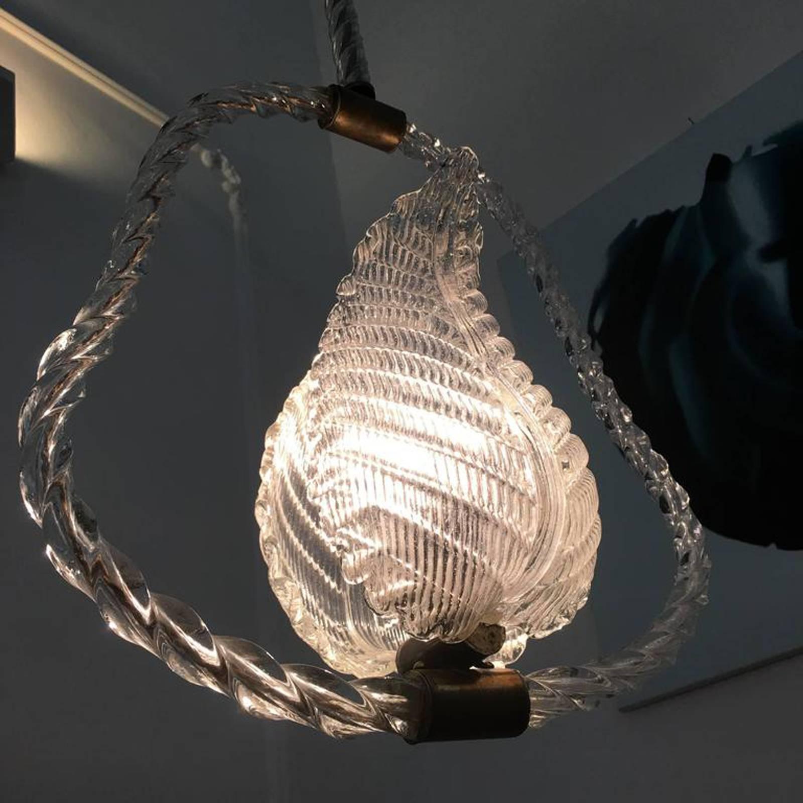 20th Century Liberty Pendant Chandelier by Ercole Barovier, 1940s For Sale